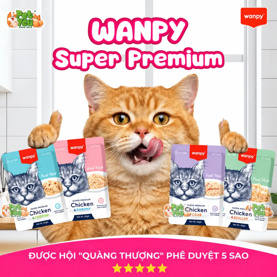 Pate Wanpy Super Premium Dành Cho Mèo - 85G