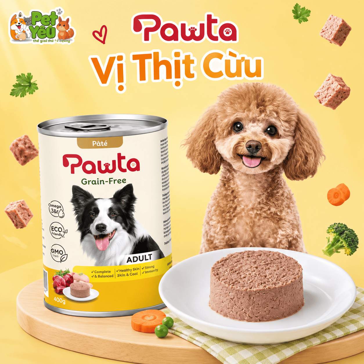 Pate Pawta Cho Chó Lon 400G