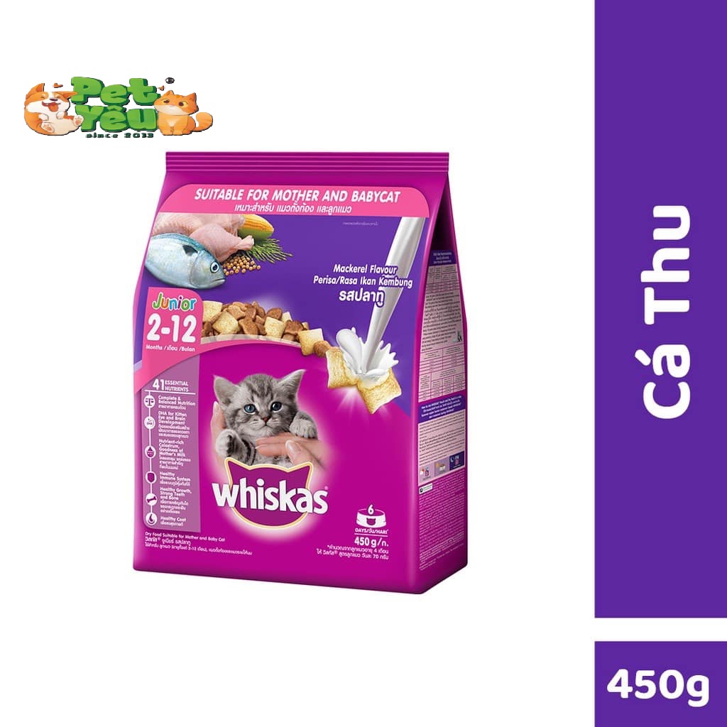 THỨC ĂN HẠT WHISKAS CHO MÈO CON (2-12 THÁNG)