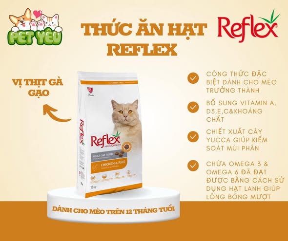 Thức ăn hạt Reflex dinh dưỡng cao cấp dành cho mèo