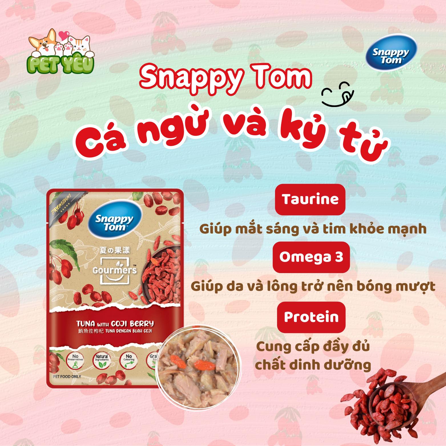 Pate Snappy Tom Trái Cây dành cho mèo - 70G