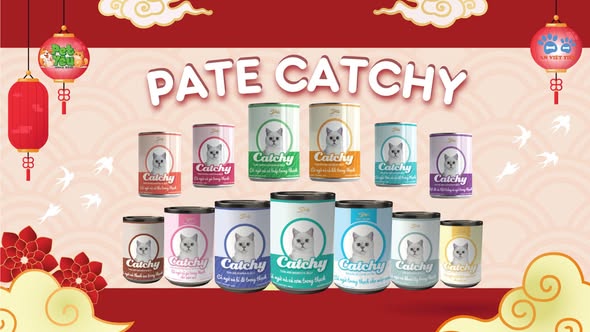 Pate cho mèo 5Plus Catchy - Lon 400g