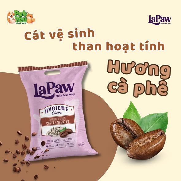 Cát Than hoạt tính mix đất sét LaPaw dành cho mèo- 20L
