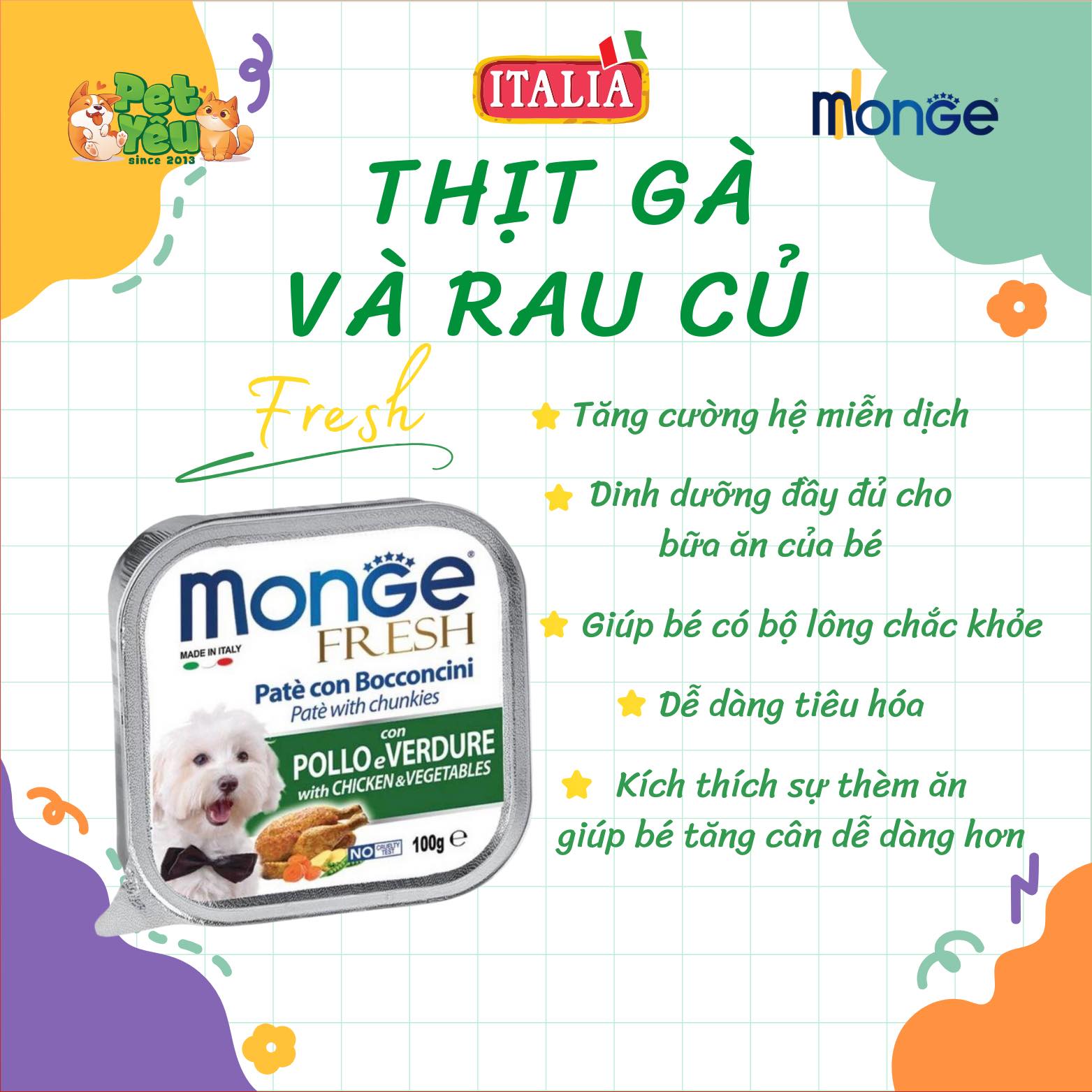 Pate Monge dành cho chó- Hộp 100G