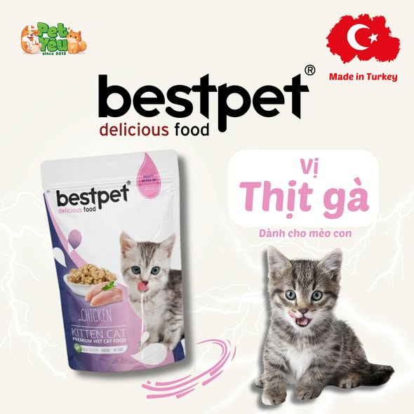 Pate Bestpet- Đặc Sản Thổ Nhĩ Kỳ Cho Mèo (Gói 85G)