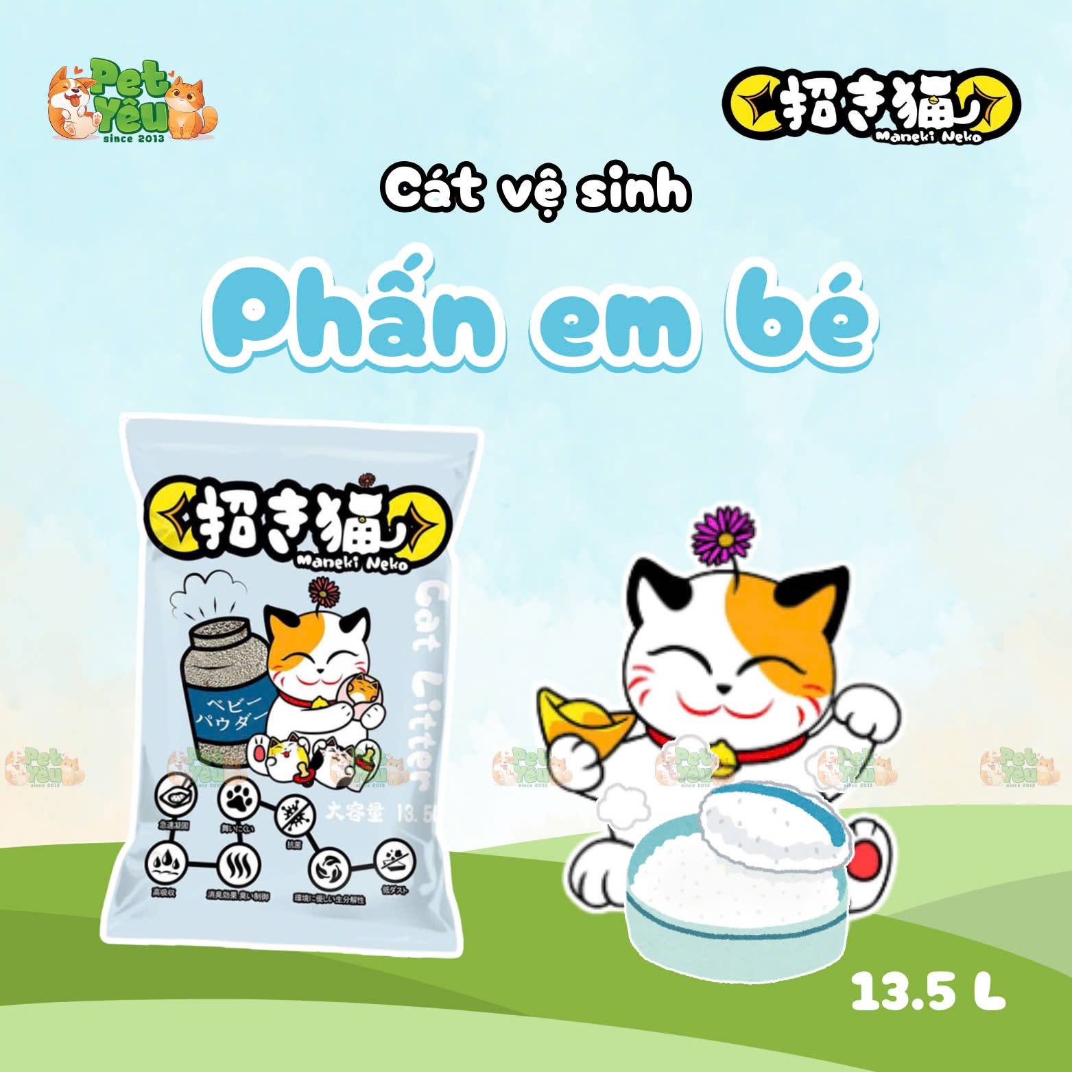 Cát đất sét dành cho mèo Maneki Neko 5L