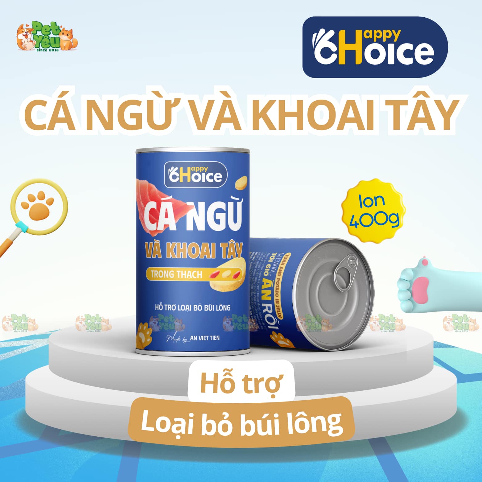 Pate dành cho mèo Happy Choice - Lon 400G