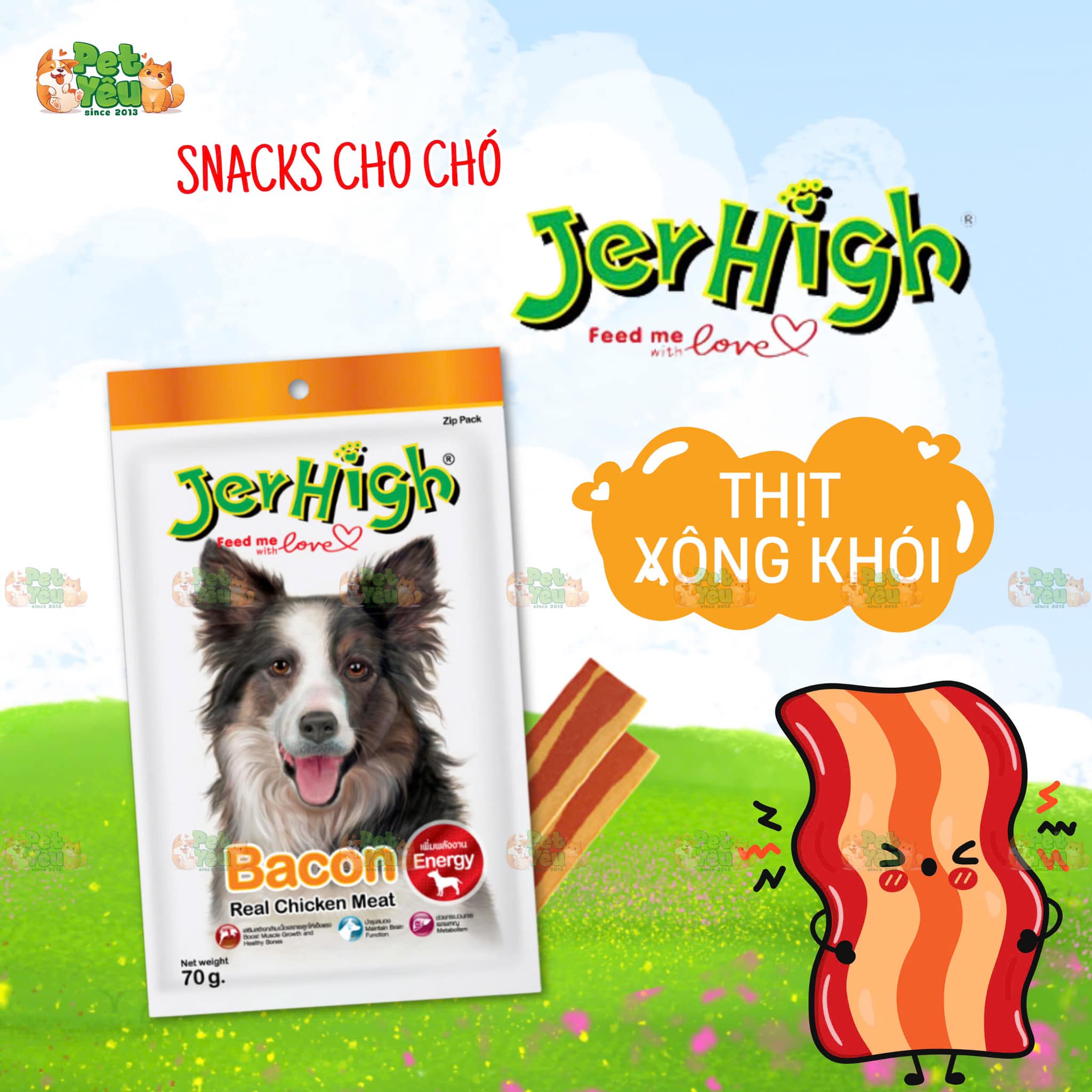 Snack JERHIGH cho chó - 70G