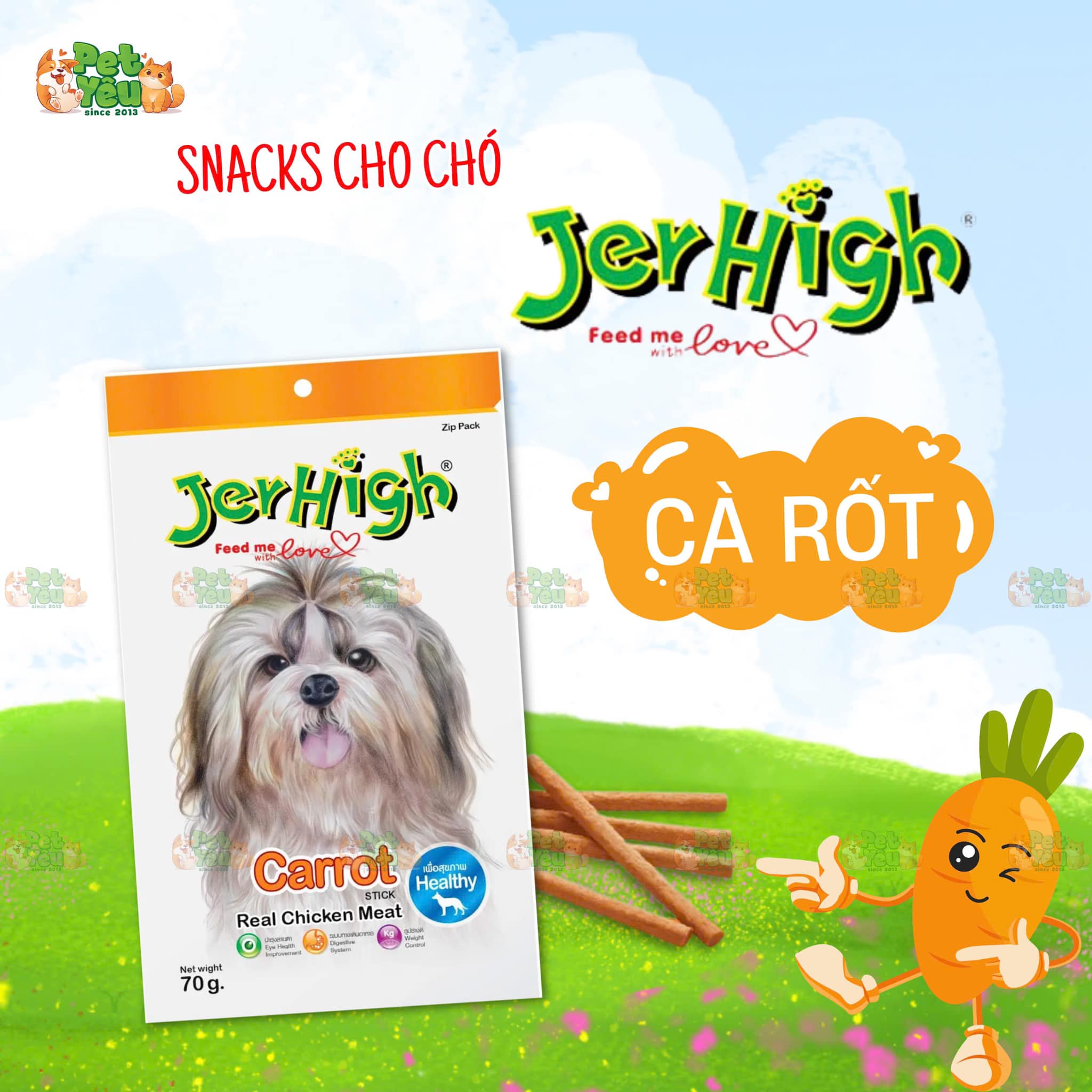 Snack JERHIGH cho chó - 70G