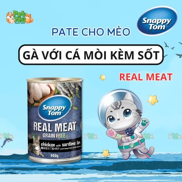 Pate cho mèo Snappy Tom-Lon 400G