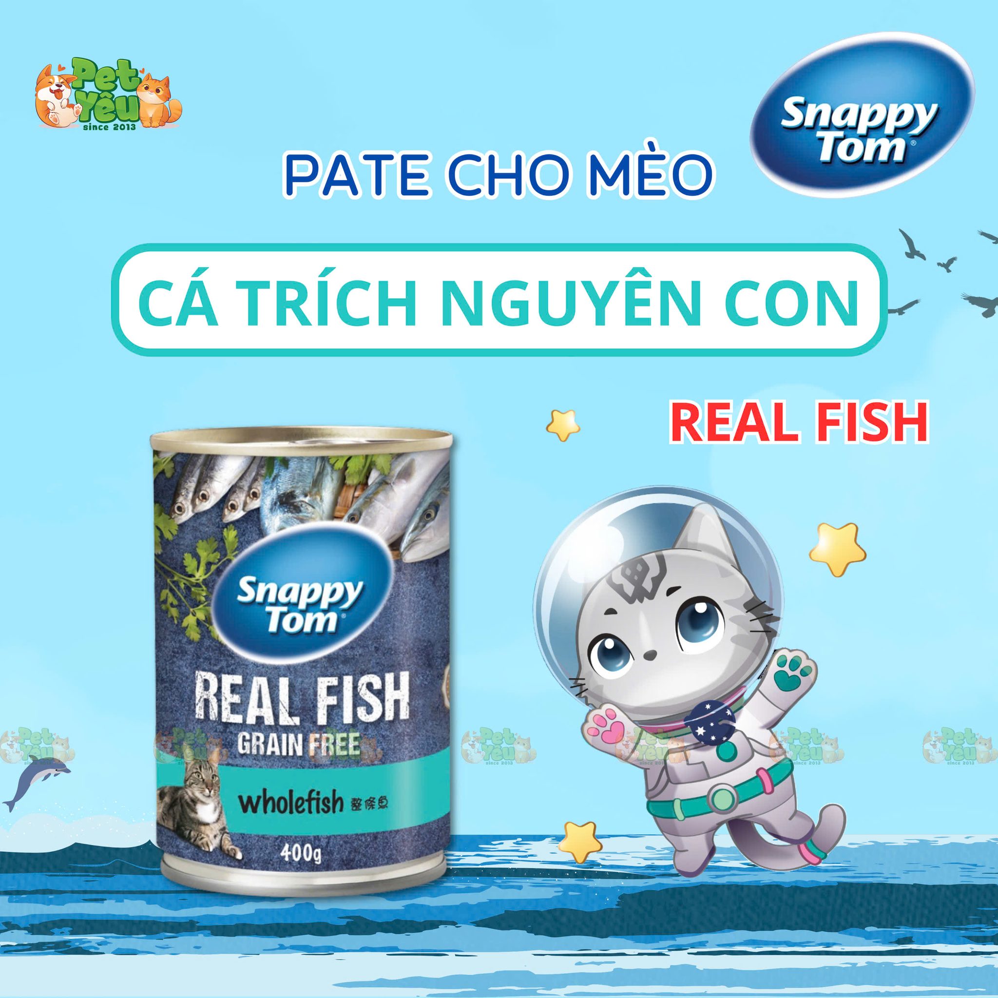 Pate cho mèo Snappy Tom-Lon 400G