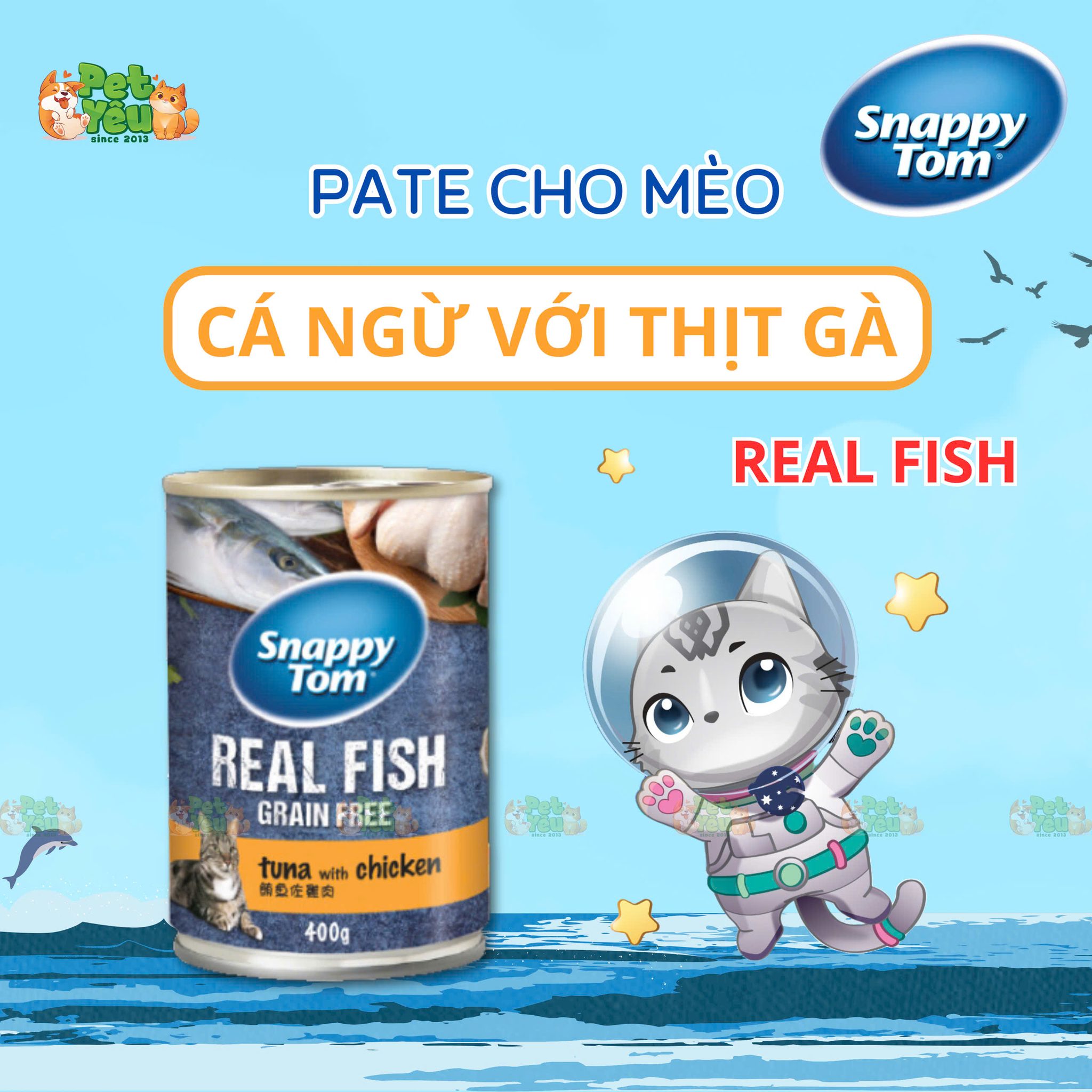 Pate cho mèo Snappy Tom-Lon 400G