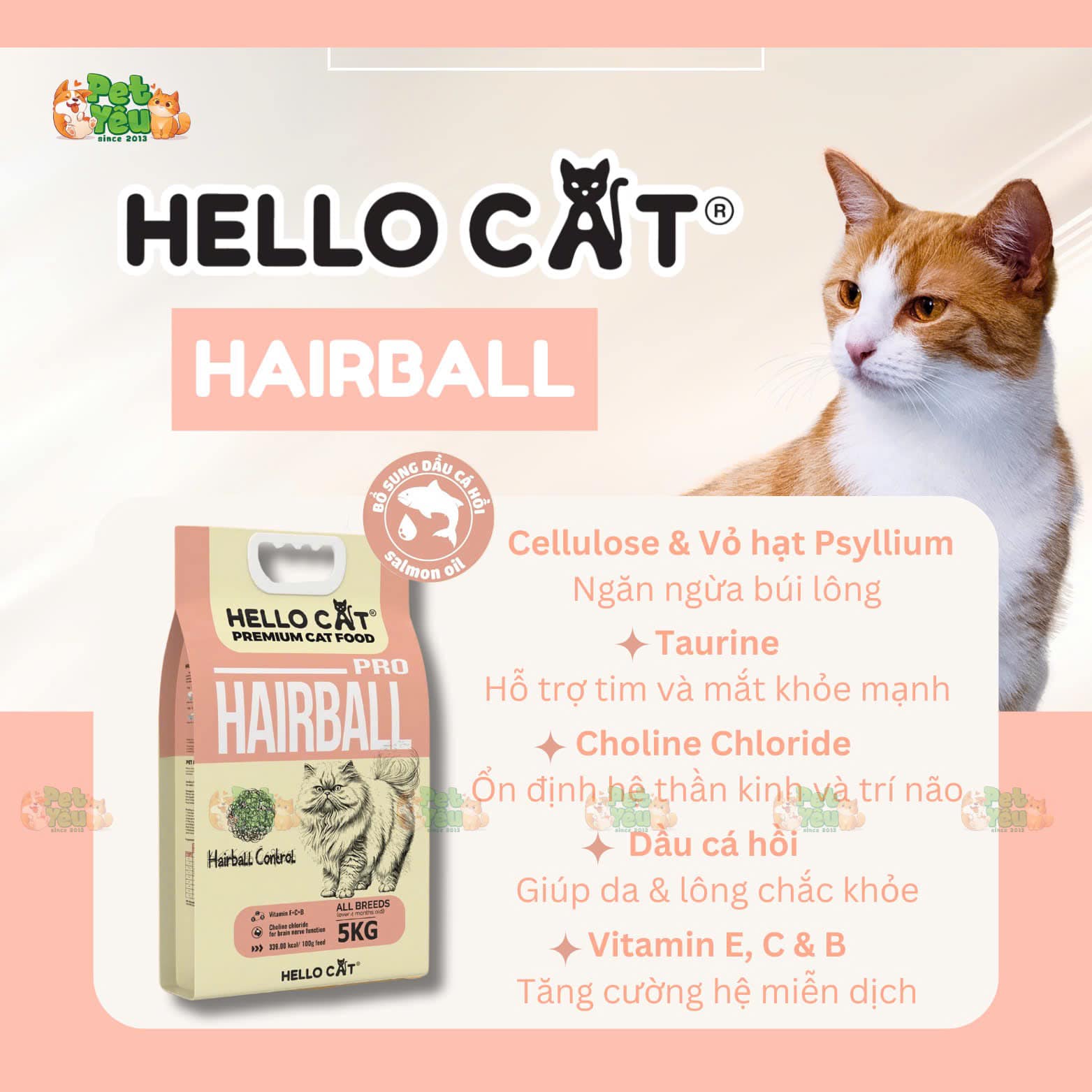 Hạt cho mèo Hello Cat xuất xứ Thái Lan