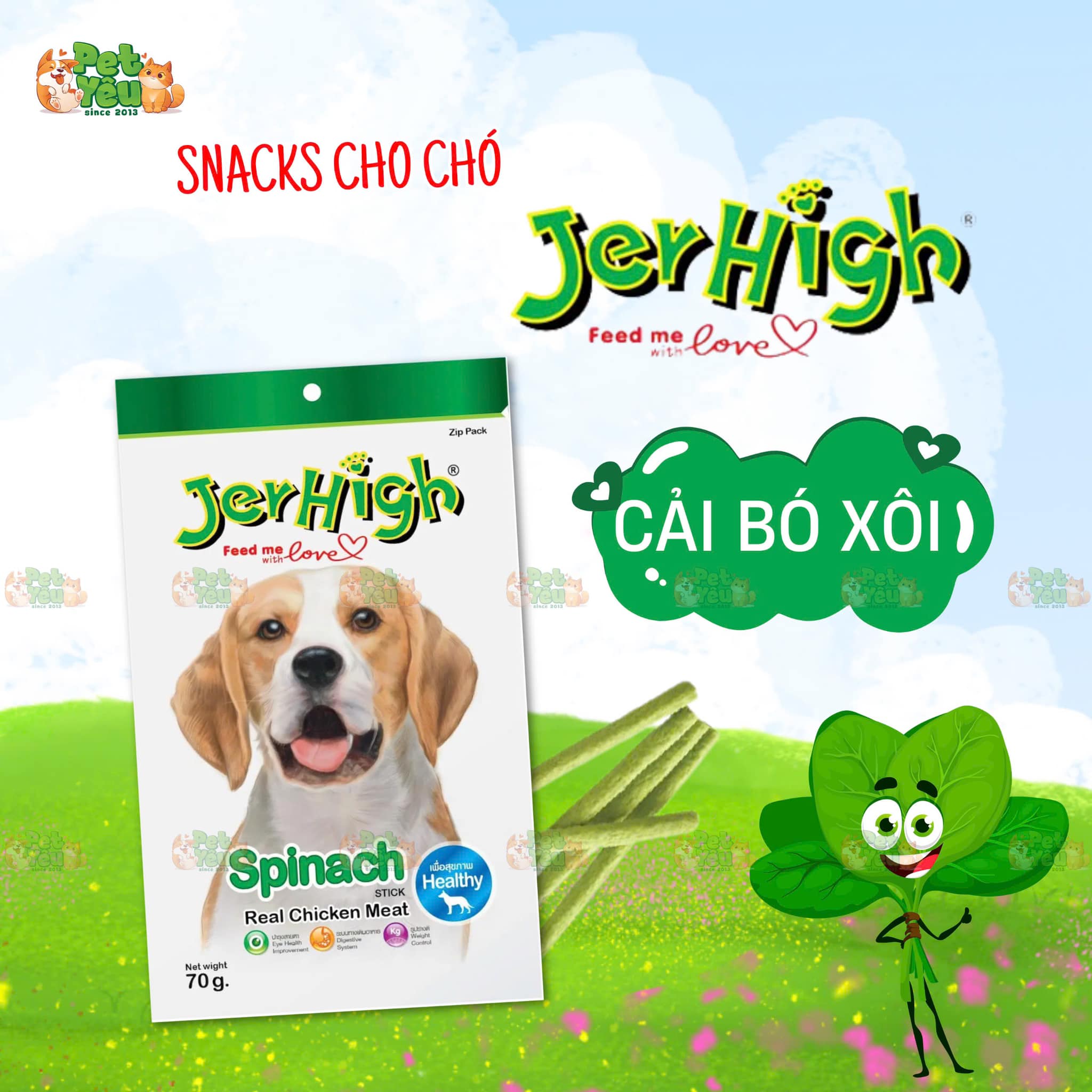 Snack JERHIGH cho chó - 70G