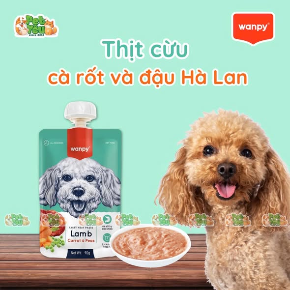 Súp Thưởng Cho Chó WANPY Nắp Vặn 90G