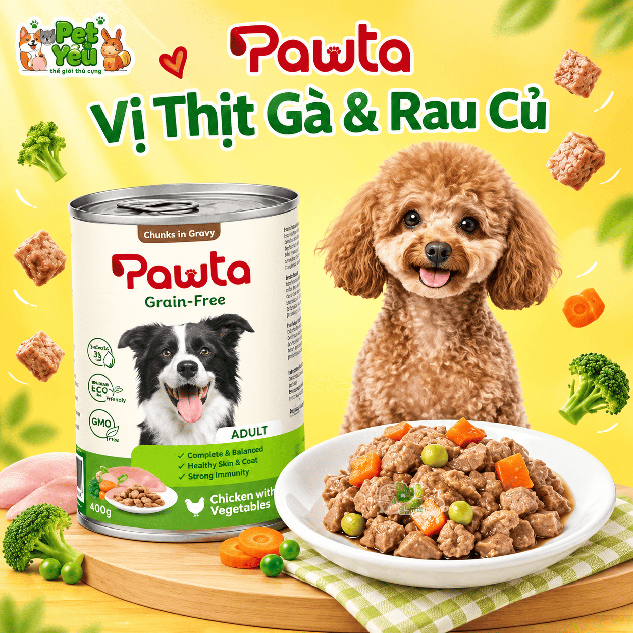 Pate Pawta Cho Chó Lon 400G