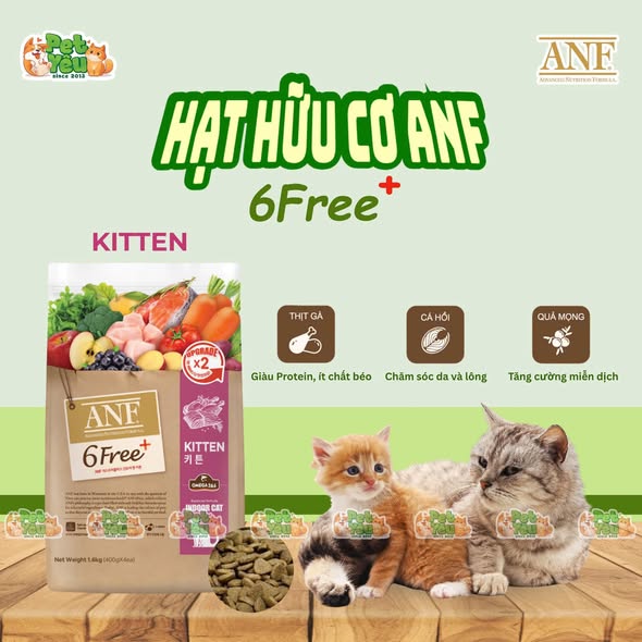 Thức ăn Hạt ANF Hữu Cơ dành cho mèo
