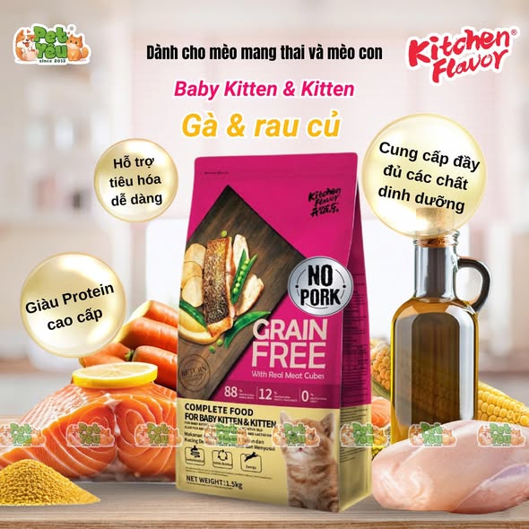 Hạt cho mèo Kitchen Flavor Grain Free