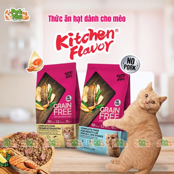 Hạt cho mèo Kitchen Flavor Grain Free