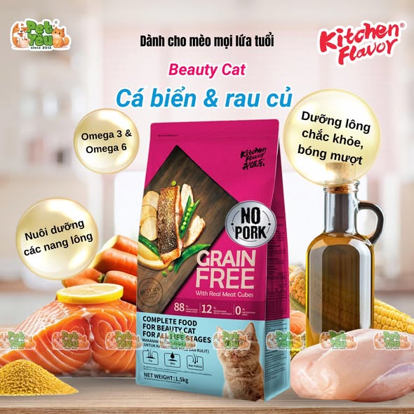 Hạt cho mèo Kitchen Flavor Grain Free