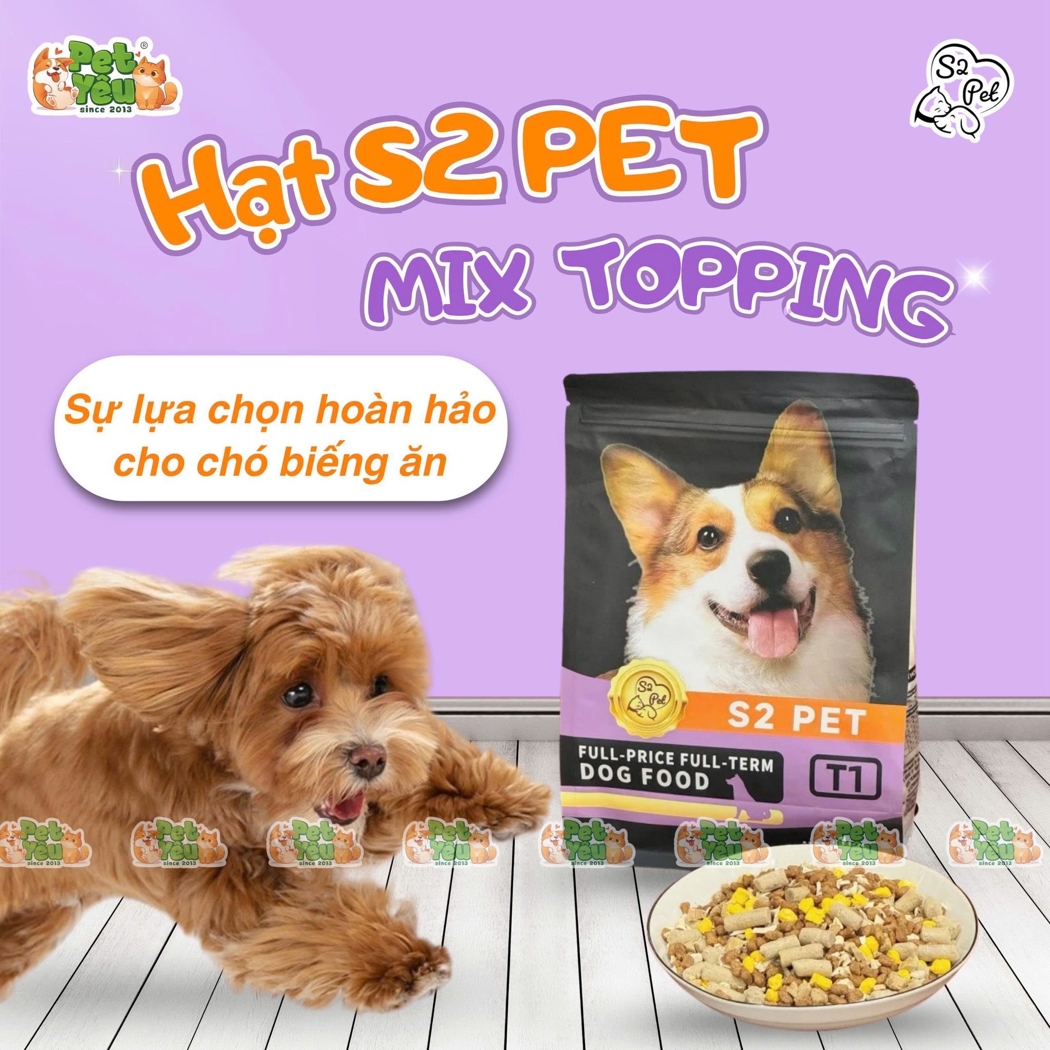 Hạt cho chó S2PET T1 Mix Topping 