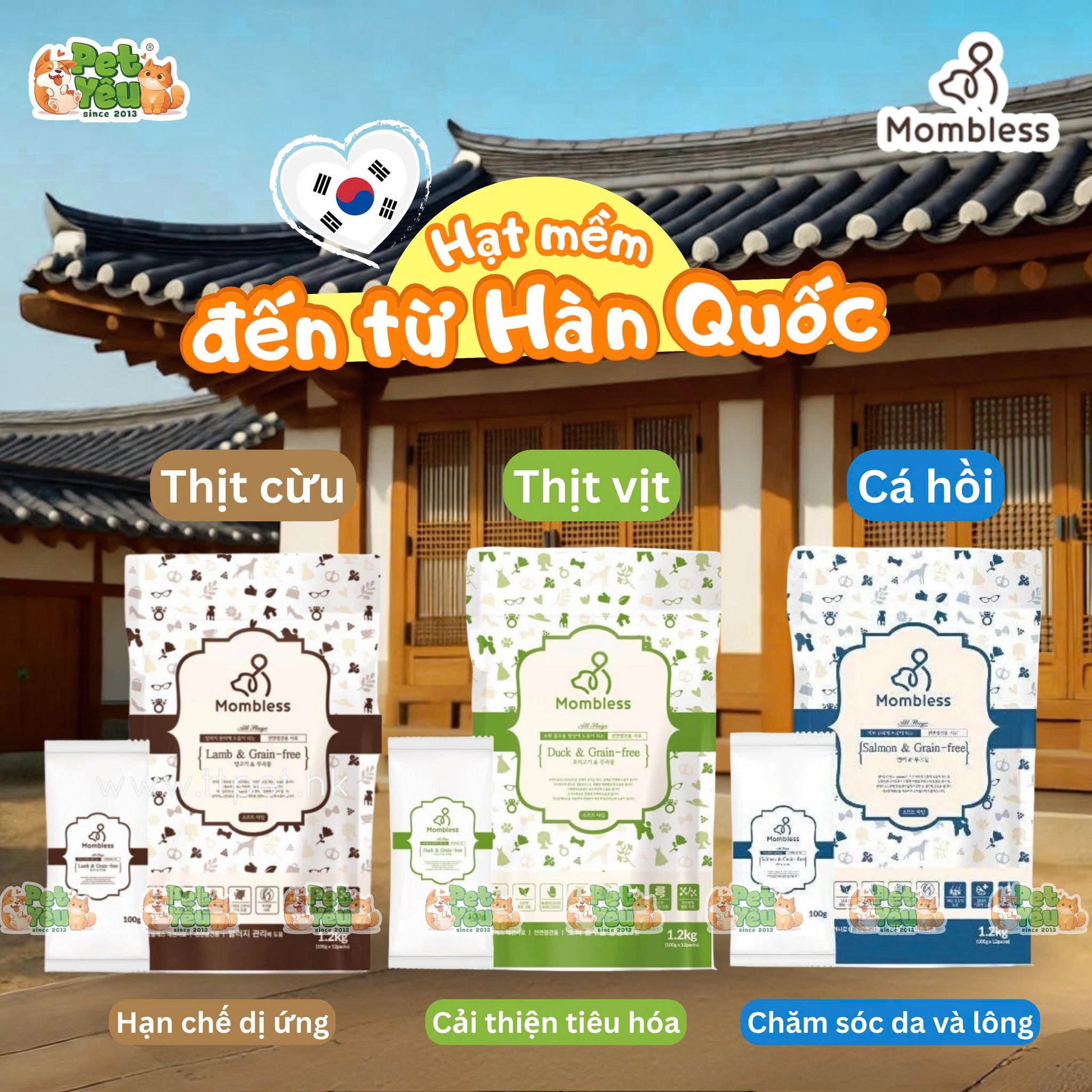 Thức ăn hạt mềm Mombless dành cho chó