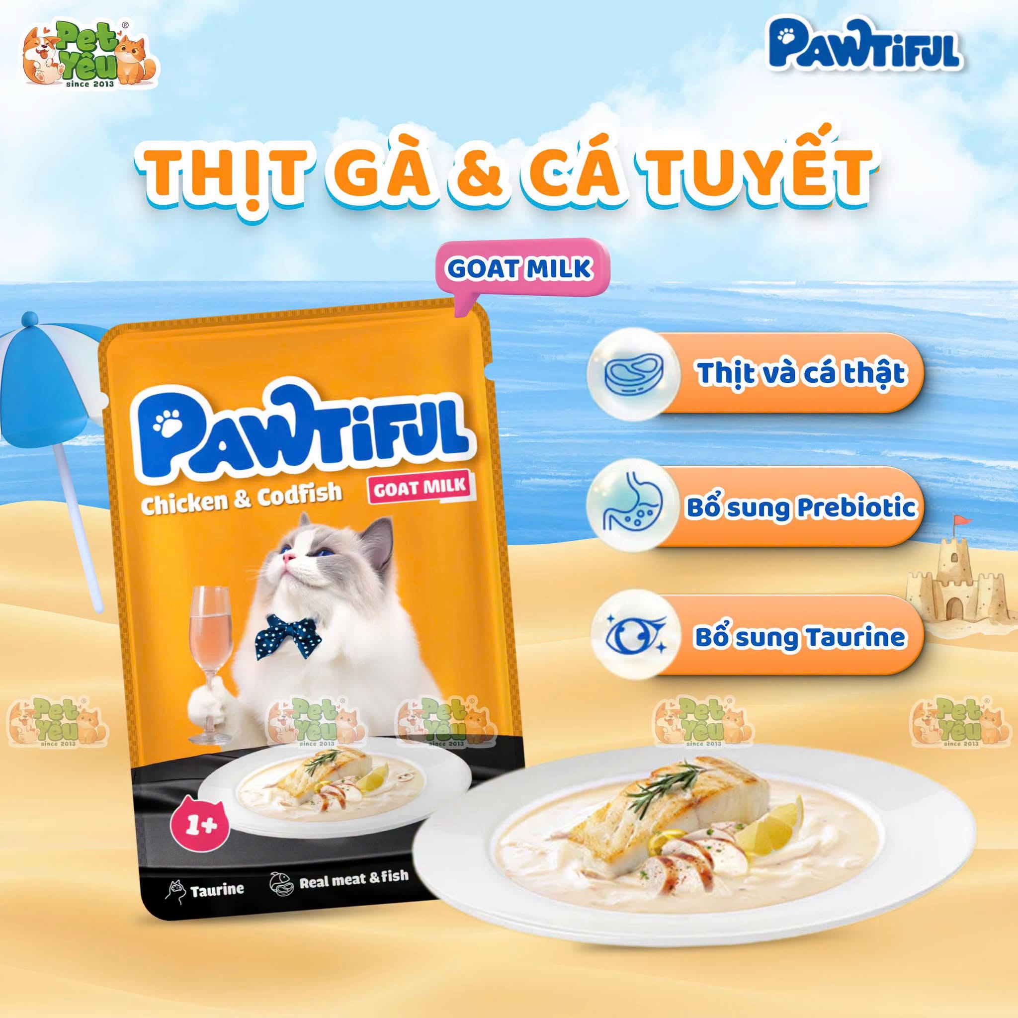 Pate Pawtiful dành cho mèo 70G