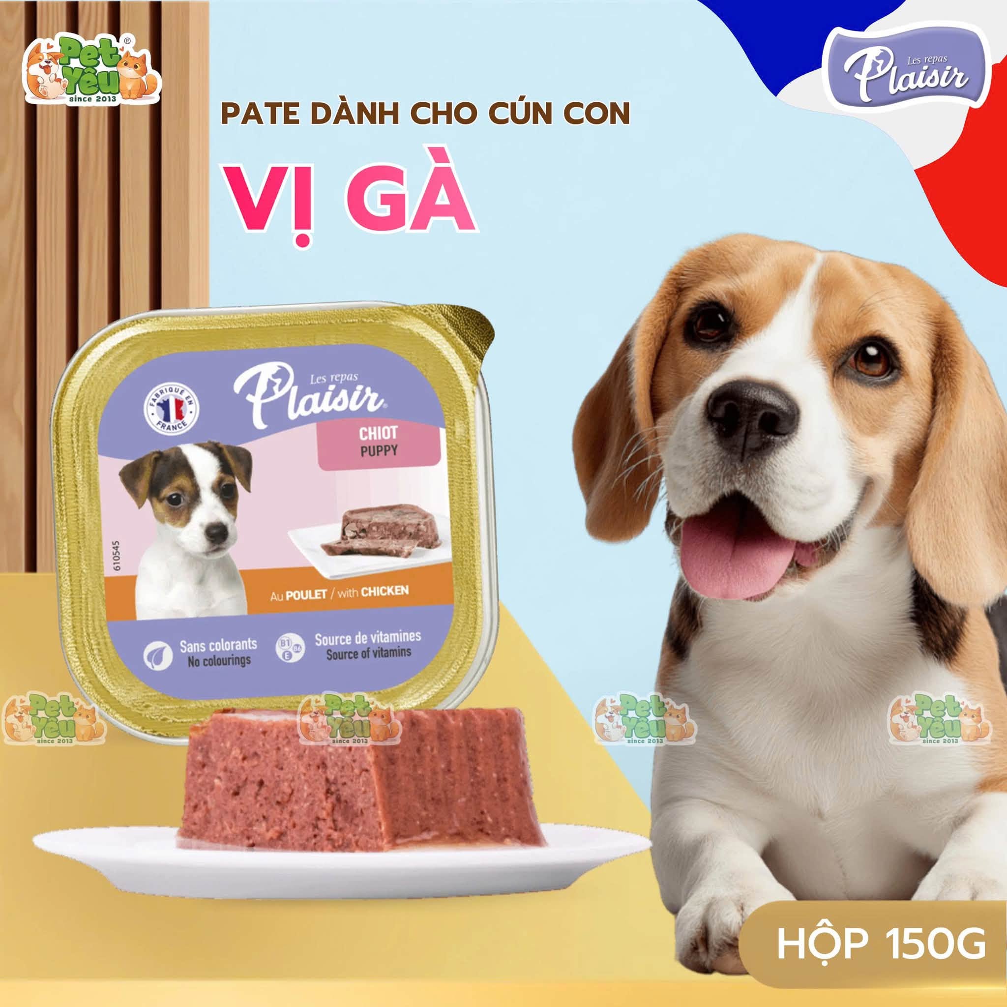 Pate Plaisir Dành Cho Chó Mọi Độ Tuổi Xuất Xứ Từ Pháp