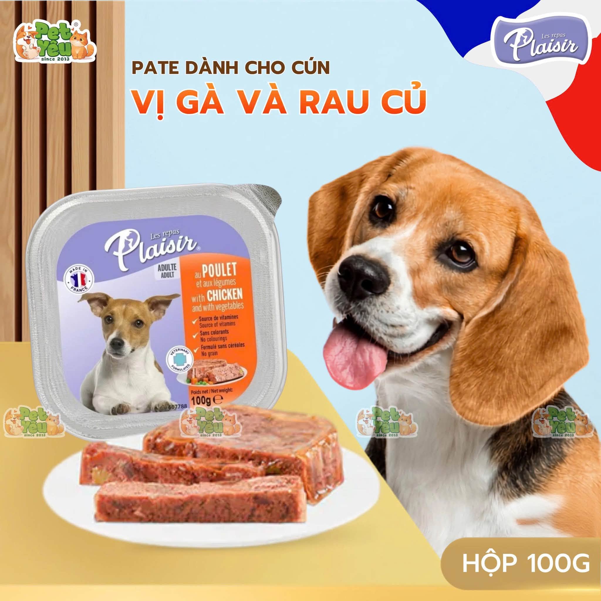 Pate Plaisir Dành Cho Chó Mọi Độ Tuổi Xuất Xứ Từ Pháp