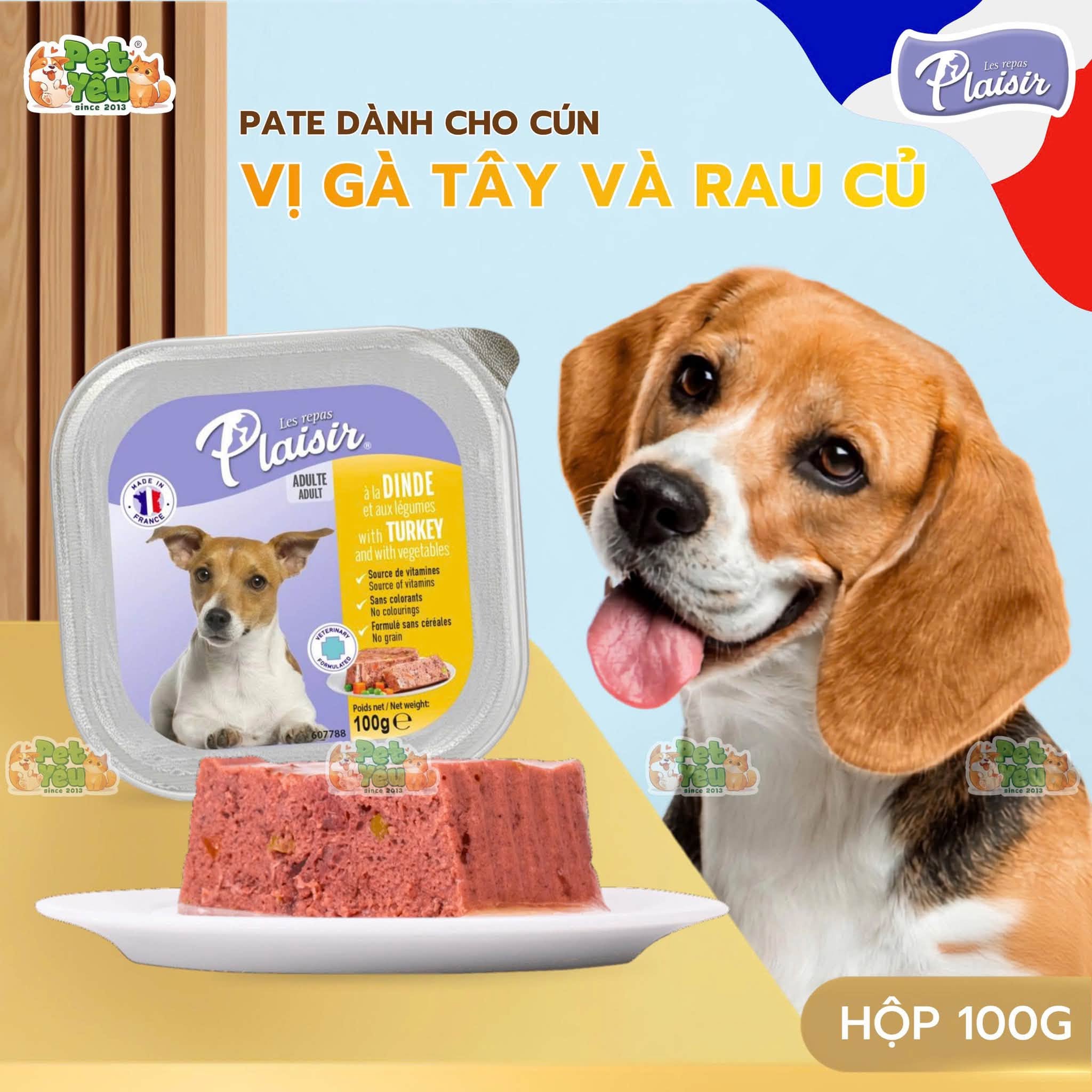 Pate Plaisir Dành Cho Chó Mọi Độ Tuổi Xuất Xứ Từ Pháp