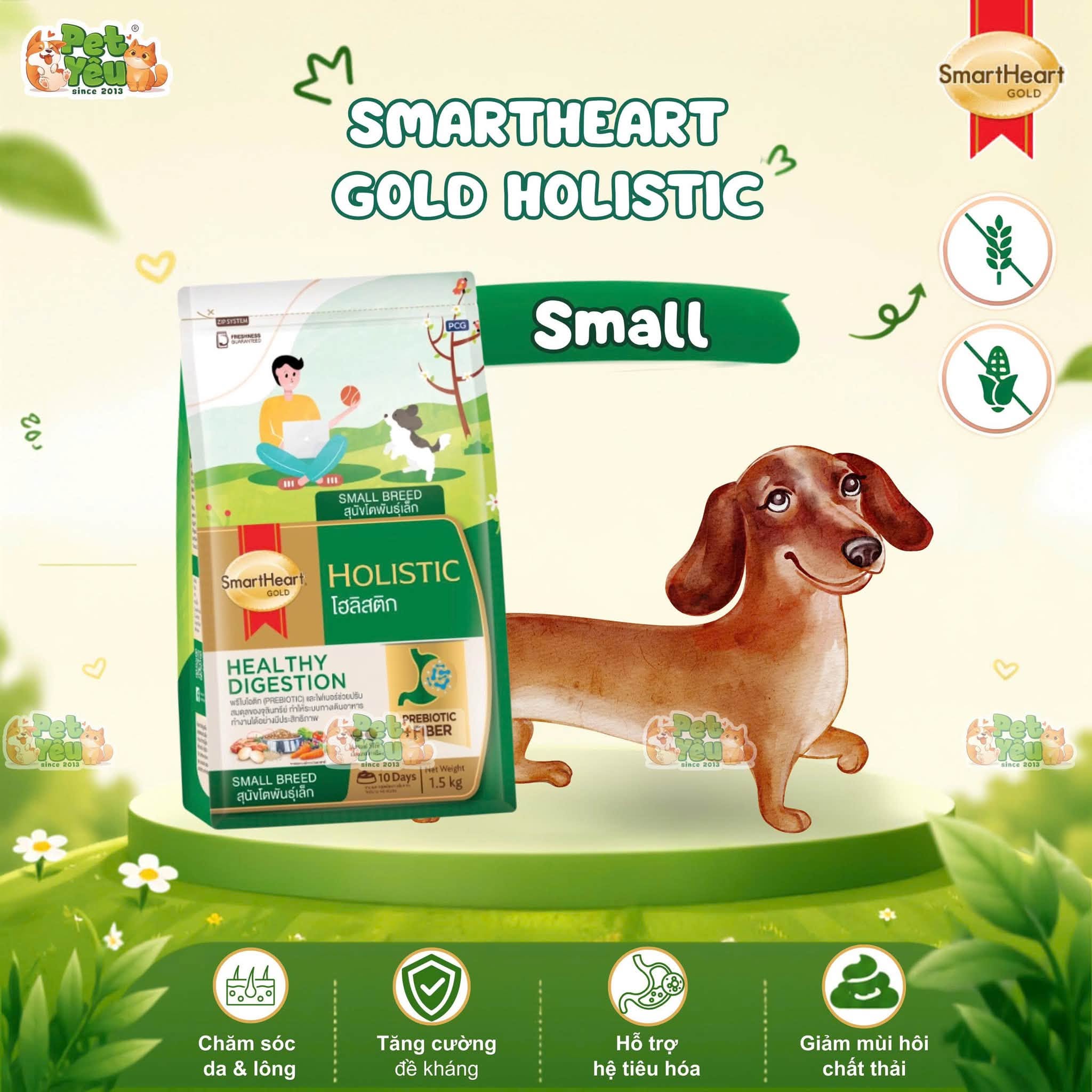 Hạt Cho Chó Smartheart Gold Holistic Giảm Vết Ố Mắt