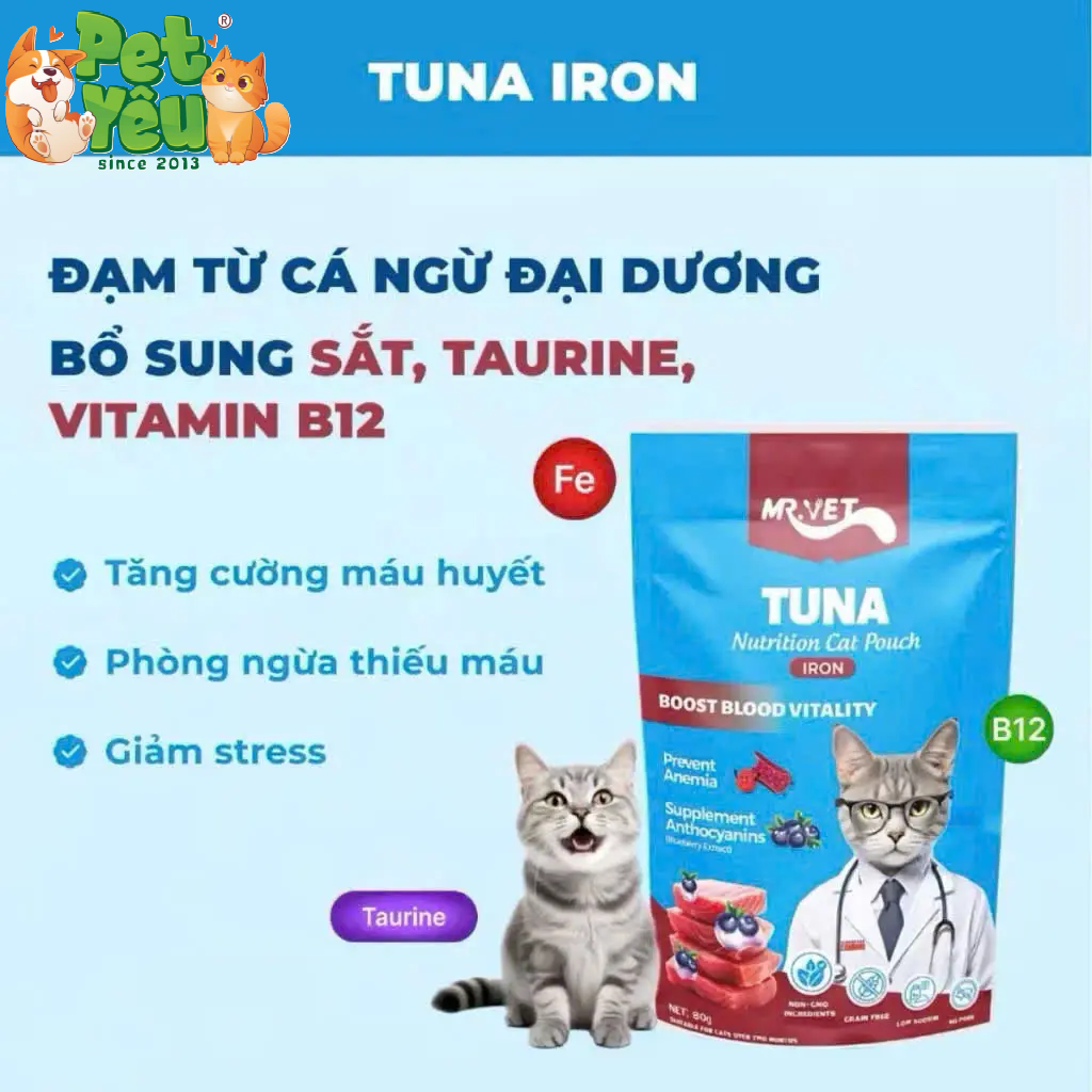Pate cho mèo MR.VET - Gói 70G 