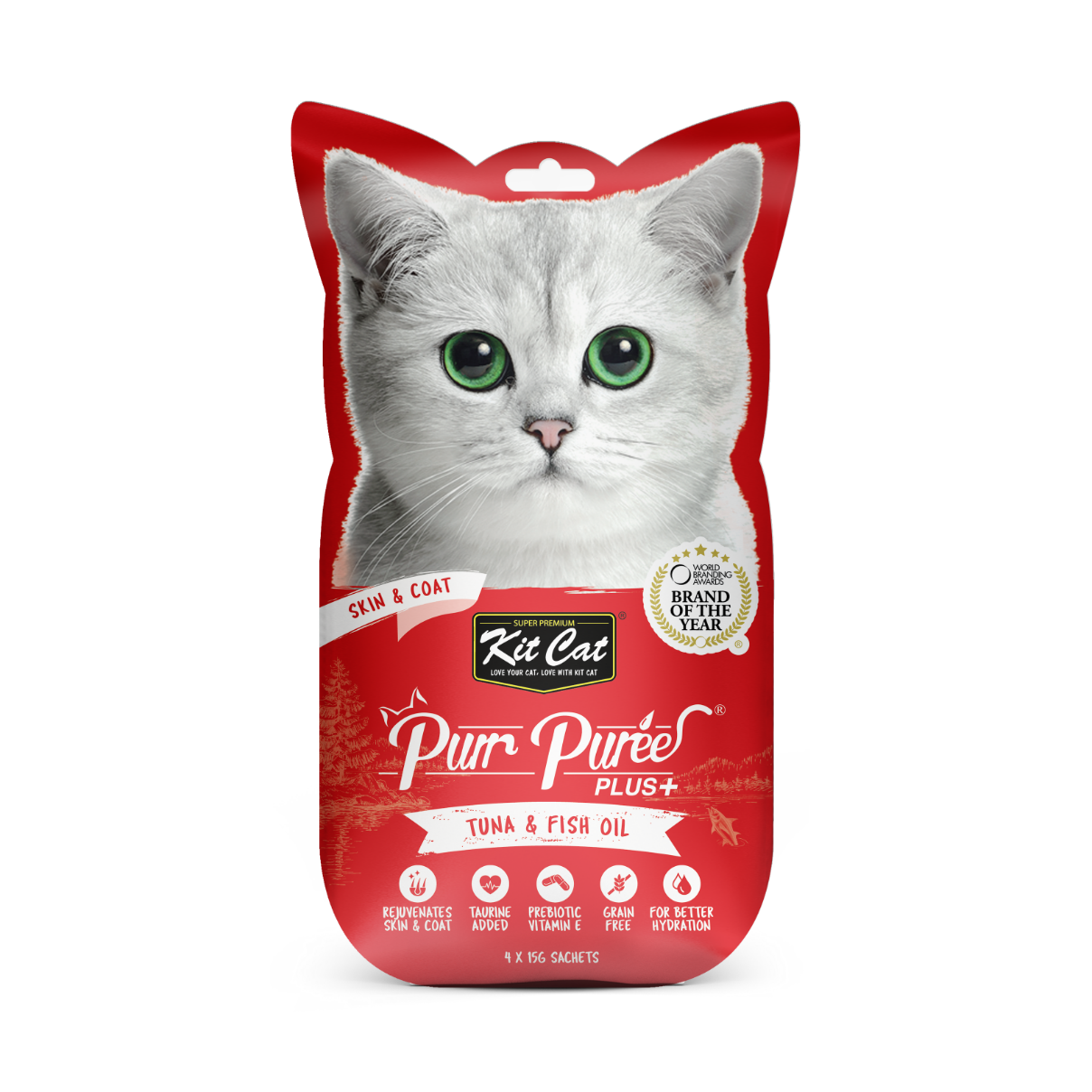 Súp thưởng Kit Cat Purr Puree dành cho mèo từ 2 tháng tuổi - Gói 75G (5 Que x15G)