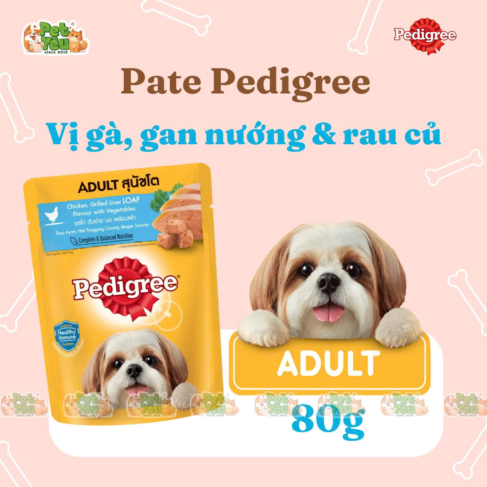 Pate cho chó Pedigree 80g