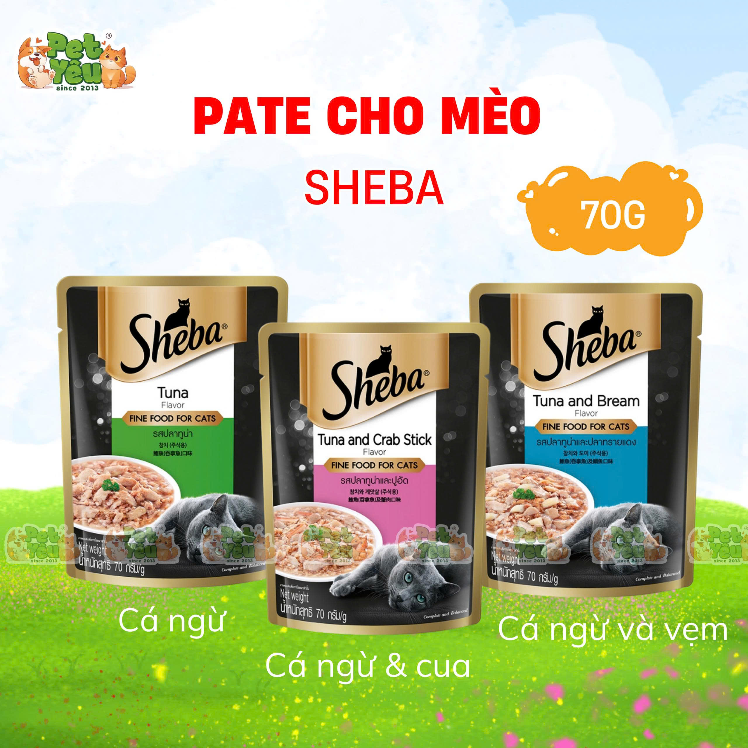 Pate cho mèo SHEBA gói 70g