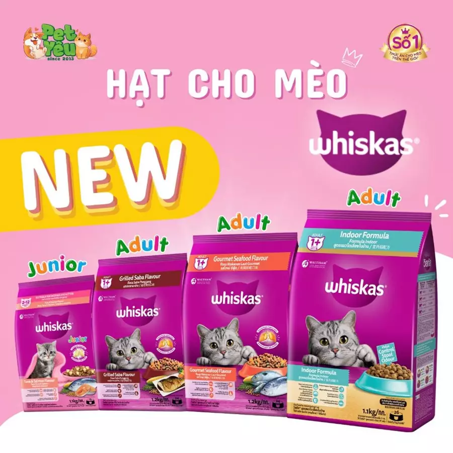 THỨC ĂN HẠT WHISKAS CHO MÈO