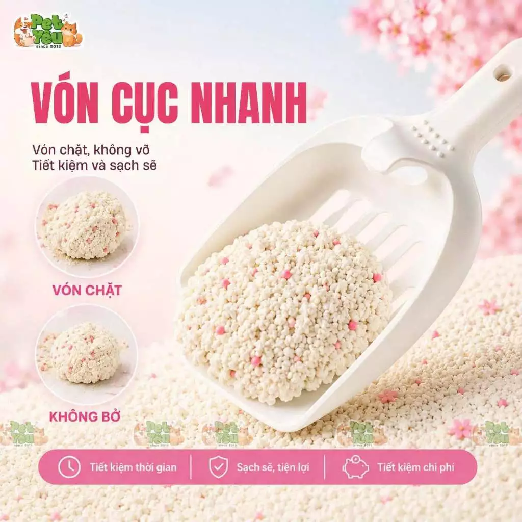 Cát Sắn Cho Mèo Oinny Sakura Scent - Túi 2.5KG