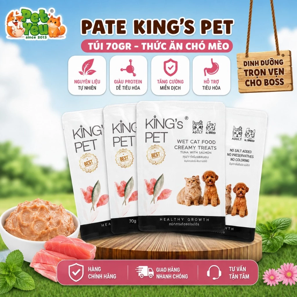 Pate King's Pet Túi 70G Cho Chó & Mèo