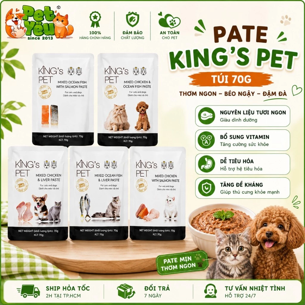 Pate King's Pet Túi 70G Cho Chó & Mèo