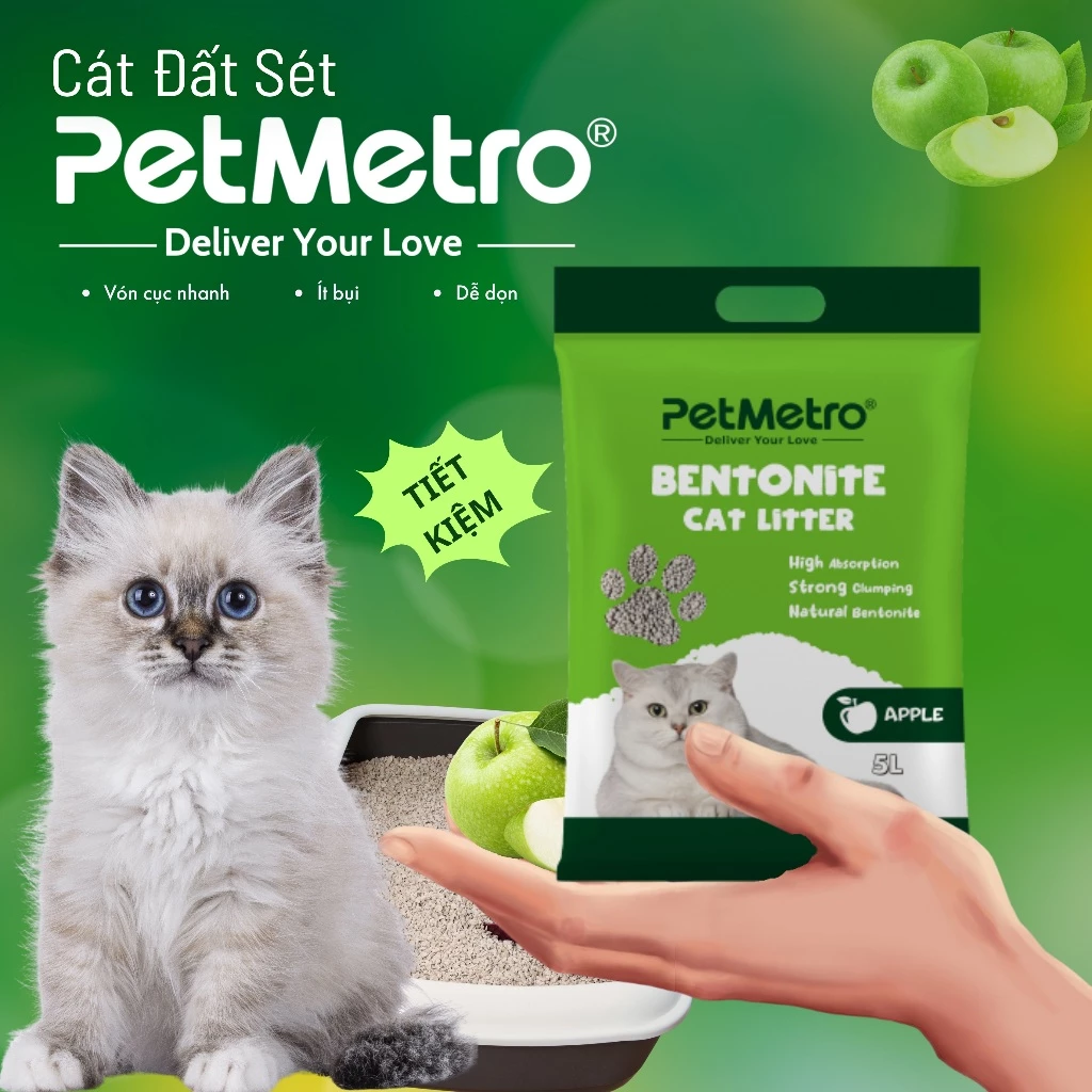 Cát đất sét PET METRO cho mèo
