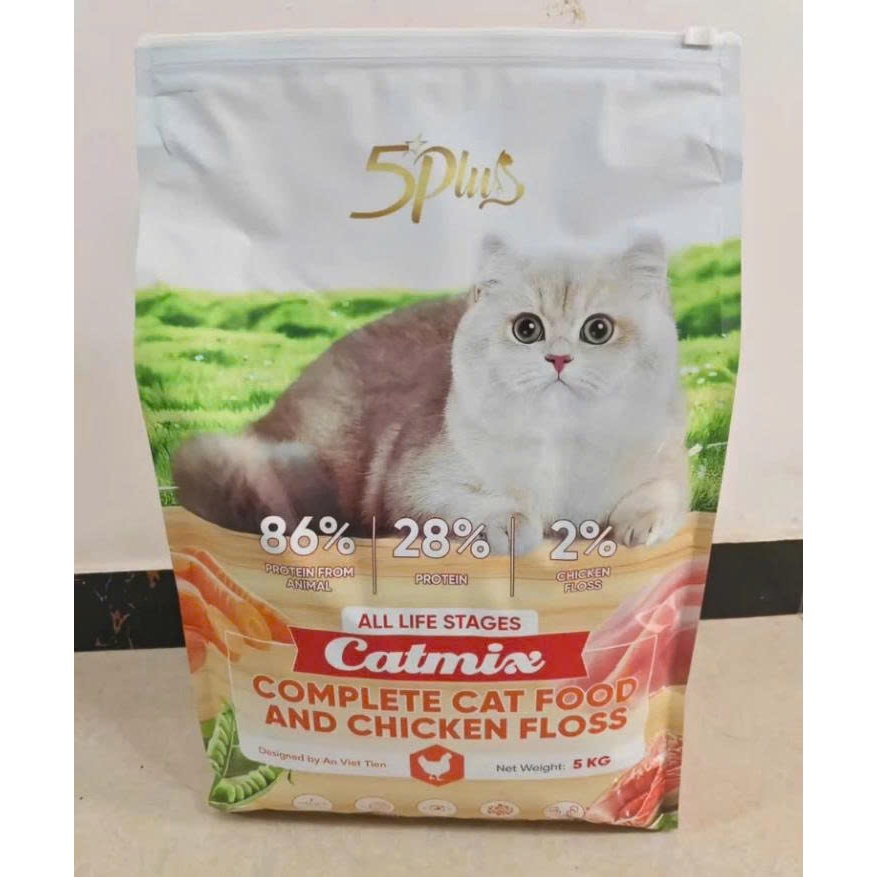 Thức ăn hạt dành cho mèo 5Plus CatMix- Bao 5Kg