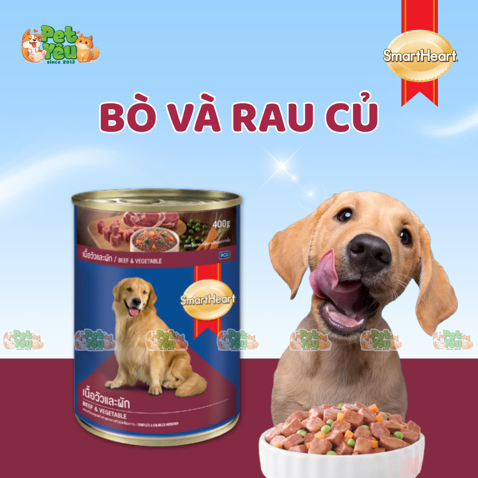 Pate cho chó SMARTHEART - Lon 400G