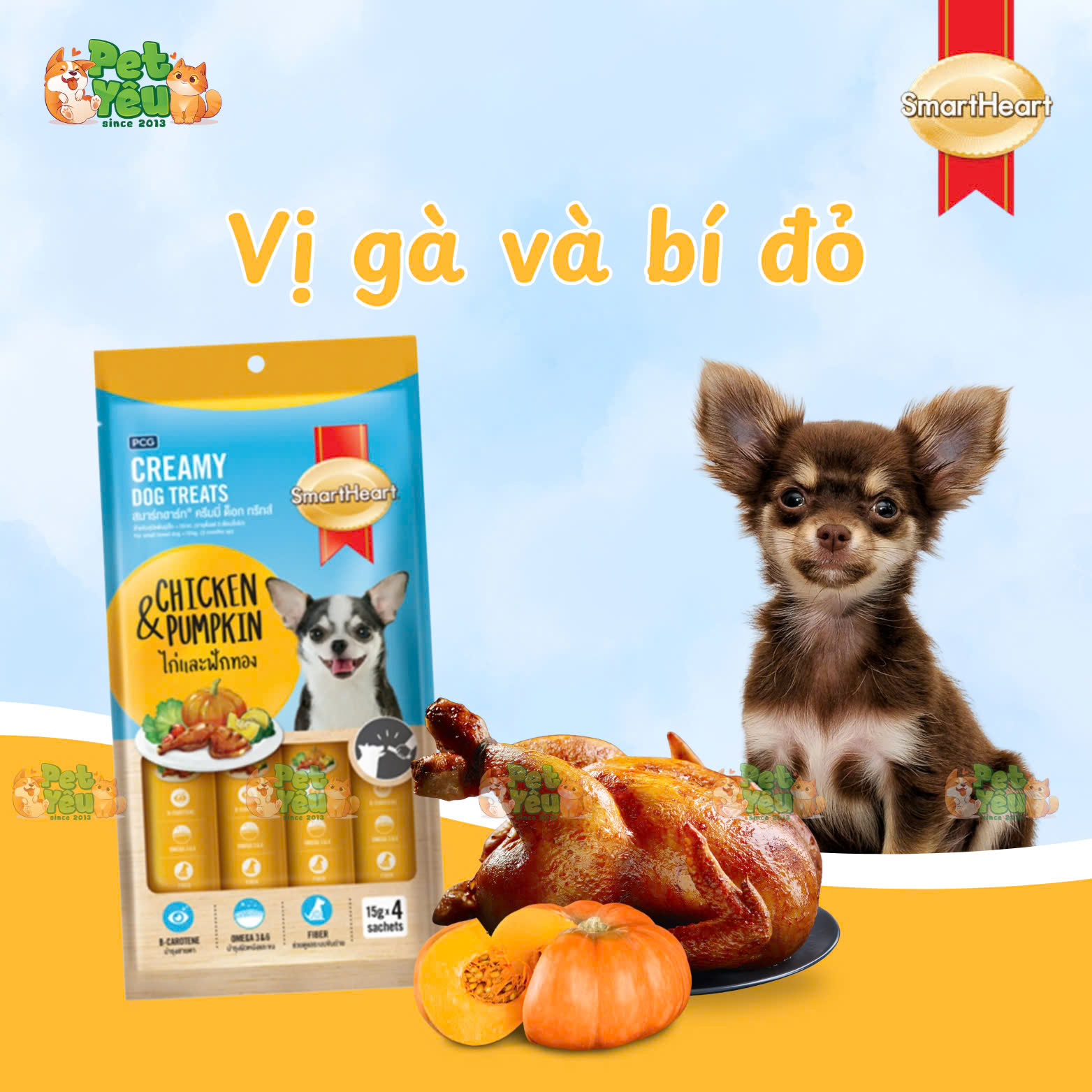 Súp Thưởng SmartHeart cho cún cưng - 60G