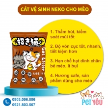 Cát Vệ sinh cho mèo NEKO - HƯƠNG MOCHA COFFEE  gói 5 Lít