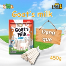 Xương sữa dê Pet8 dành cho chó và mèo 450g (DẠNG QUE)