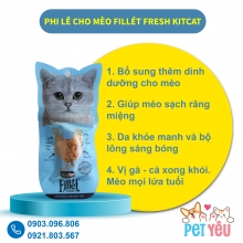 Snack Kit Cat Fitllet cho mèo vị gà và cá hun khói 30gr
