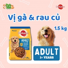 Hạt cho chó Pedigree ADULT - Vị gà & rau củ gói 1.5KG