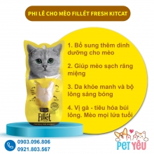 Snack Kit Cat Fitllet cho mèo vị gà và giảm búi lông 30gr