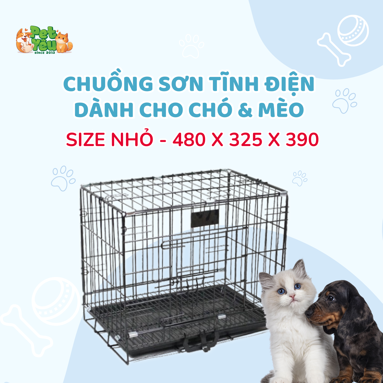 Chuồng sơn tĩnh điện cho thú cưng 