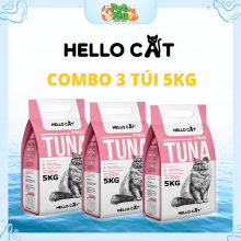 [ COMBO 3 TÚI 5KG ] Thức ăn hạt Hello Cat dành cho mèo